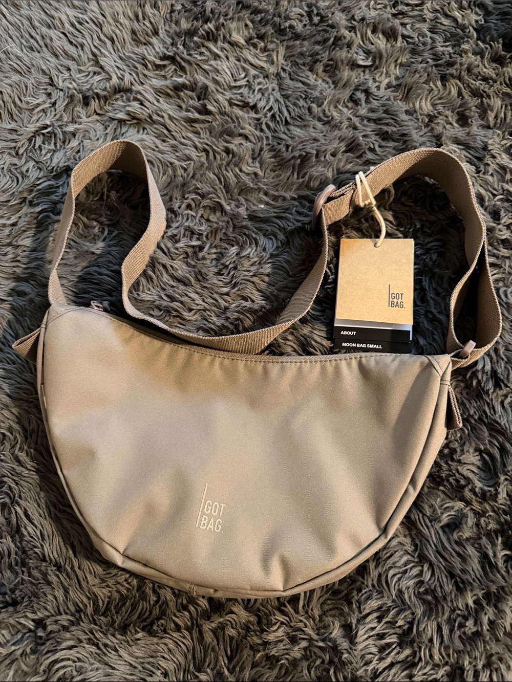 GOT BAG Moon Small Crossbody in Beige Taupe